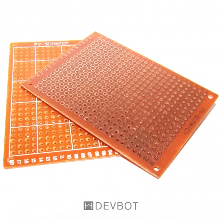 Lot 6 Plaques PCB Prototype Simple Face 80x120mm - Carte Circuit Imprimé à Trous Traversants Pour Bricolage Électronique