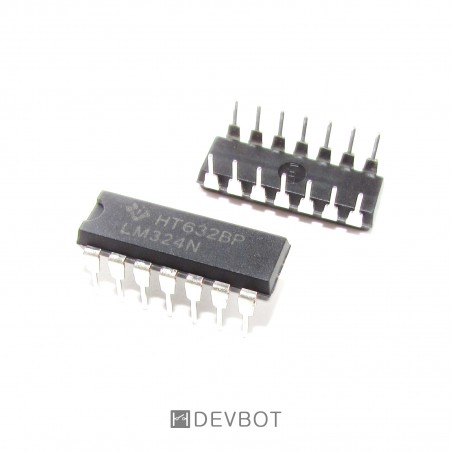 Amplificateur Opérationnel LM324N - Boîtier DIP14 - Lot De 2 Pièces - Neuf
